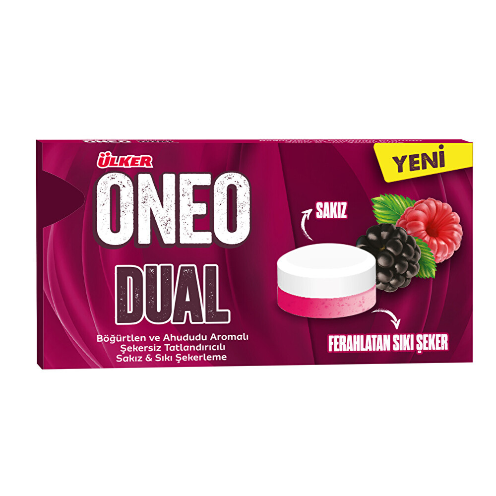 Oneo Dual Böğürtlen Aromalı Sakız & Sıkı Şeker Şekerleme Sakız Fiyatı