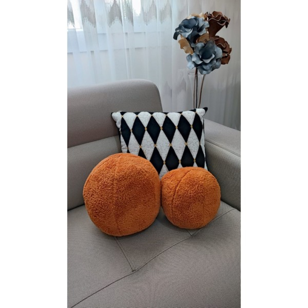 Oneplise 2' Li Top Kırlent / Yastık Büyük Kiremit / Küçük Kiremit ( 44CM / 32CM) - 44 x 44 cm Kırlent / Mobilya Yastığı Fiyatı