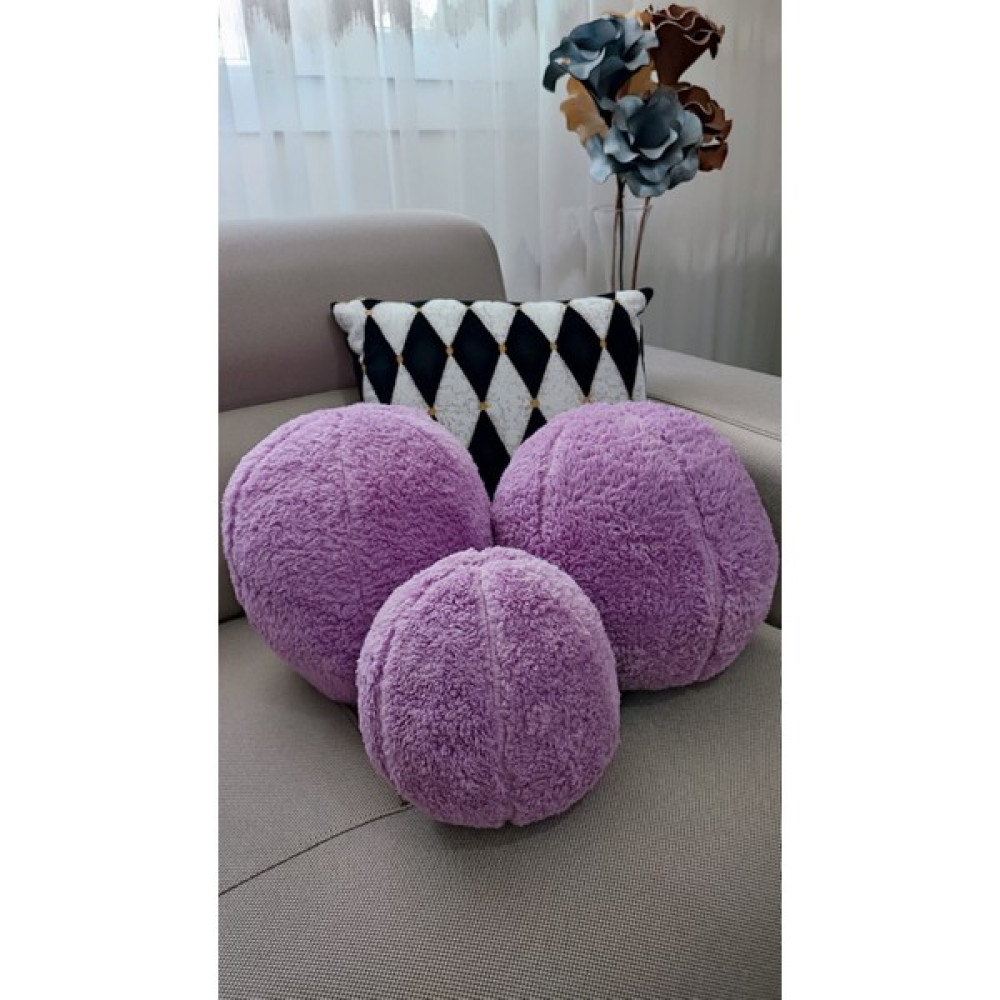 Oneplise 3' Lü Top Kırlent / Yastık 2 Büyük Eflatun / 1 Küçük Eflatun ( 42CM / 25CM) - 42 x 42 cm Kırlent / Mobilya Yastığı Fiyatı