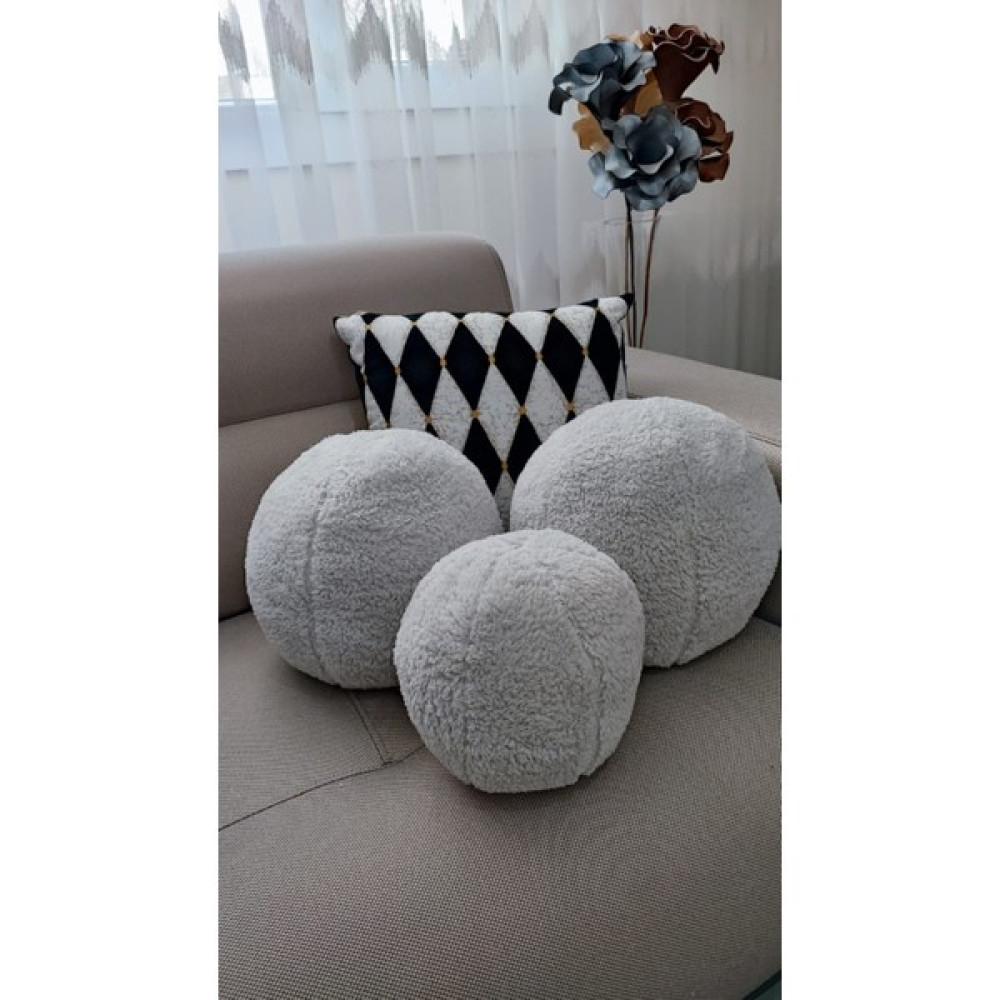Oneplise 3' Lü Top Kırlent / Yastık 2 Büyük Gri / 1 Küçük Gri ( 42CM / 25CM) - 42 x 42 cm Kırlent / Mobilya Yastığı Fiyatı