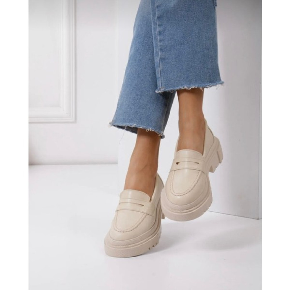 Öner Shoes Kadın Bej Loafer Ayakkabı Kadın Ayakkabıları Fiyatı