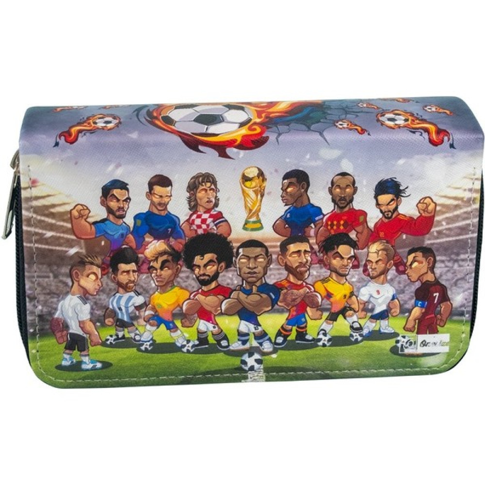 OneSize Kalem Kutusu Futbol Desen Orginazer Üç Bölmeli Vegan (Kalemlik) - Karışık-Çok Renkli - Standart Kalemlik (Kalem Kutusu) Fiyatı