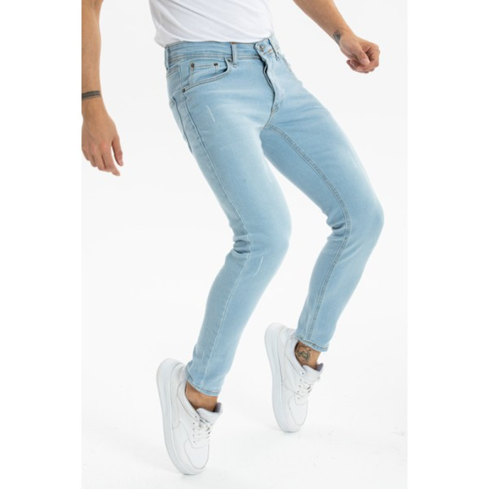 OneZero Erkek Açık Mavi Skinny Fit Pantolon Erkek Jeans / Kot Pantolon Fiyatı