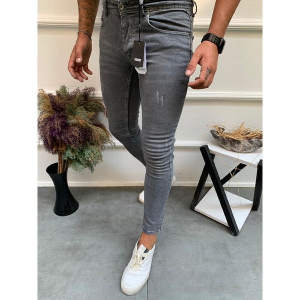 OneZero Erkek Gri Skinnyfit Likralı Jean Kot Pantolon Erkek Jeans / Kot Pantolon Fiyatı