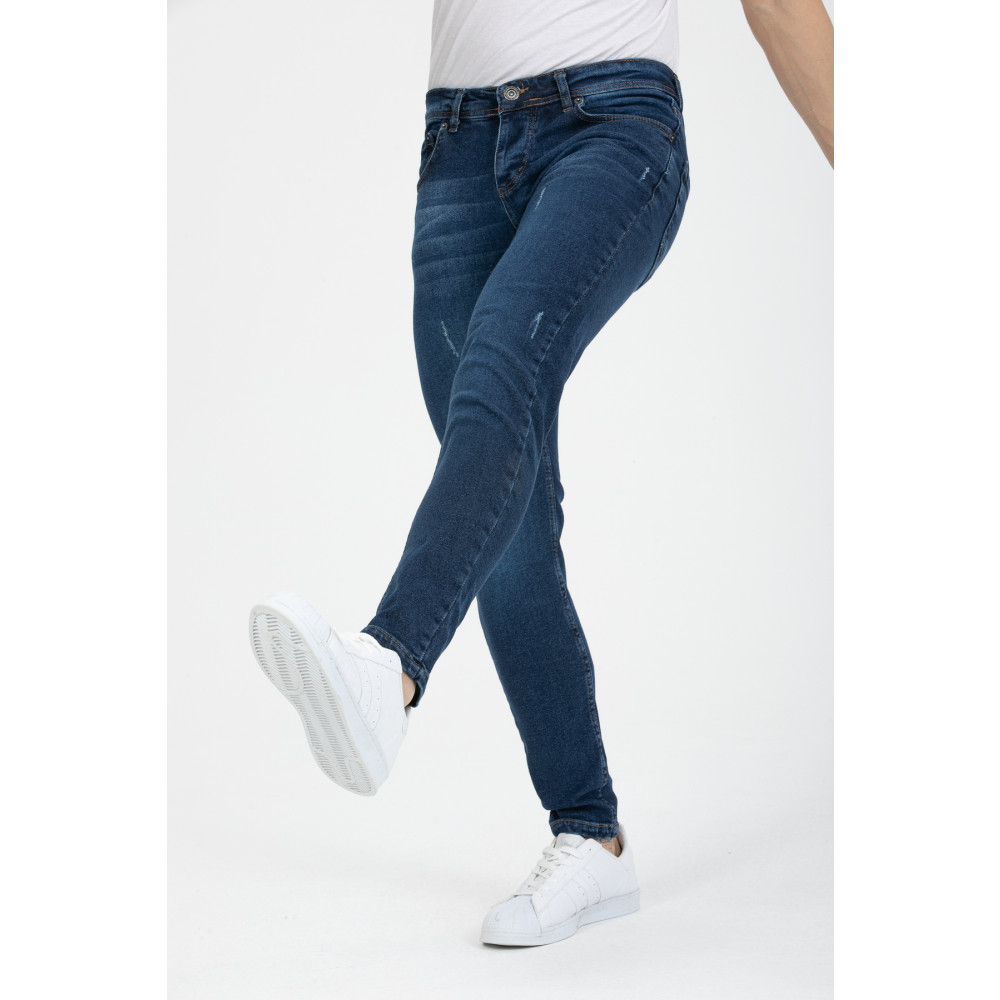 OneZero Erkek Mavi Destroy Skinny Fit Jeans 36 Beden Bayan Jeans / Kot Pantolon Fiyatı