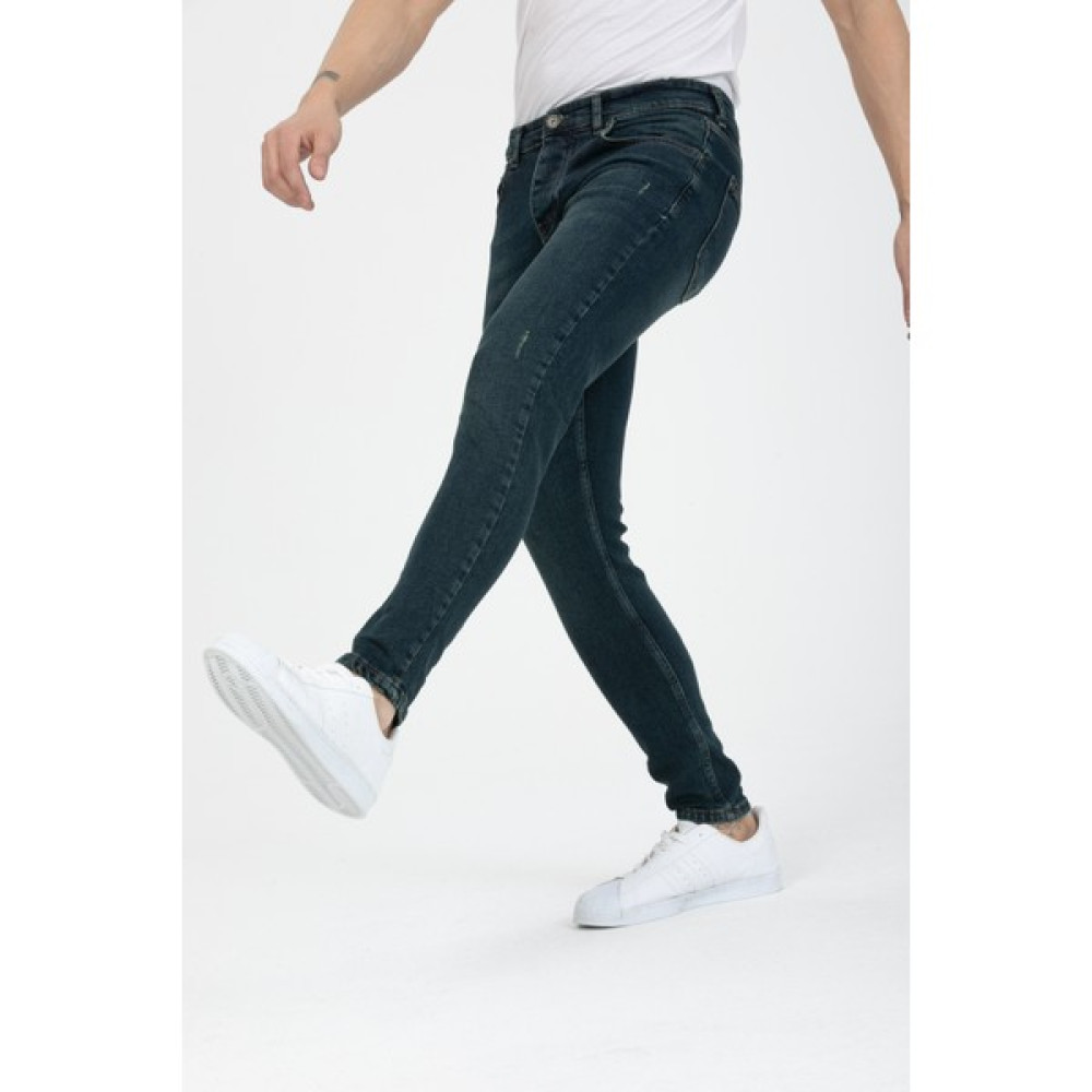 OneZero Erkek Yeşil Destroy Skinny Fit Jeans Erkek Jeans / Kot Pantolon Fiyatı