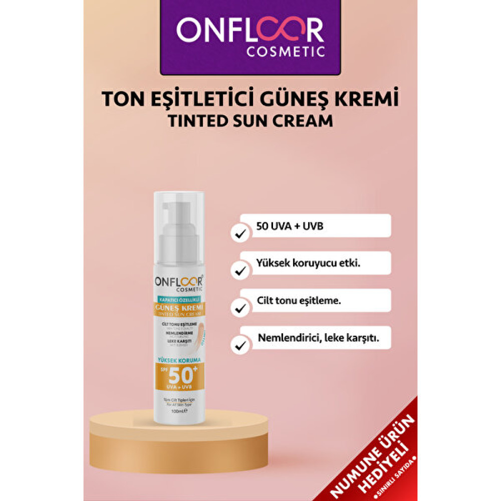 Onfloor Güneş Kremi Tinted (Kapatıcı - Fondöten) Özellikli 50 Spf Güneş Kremleri ve Losyonları Fiyatı
