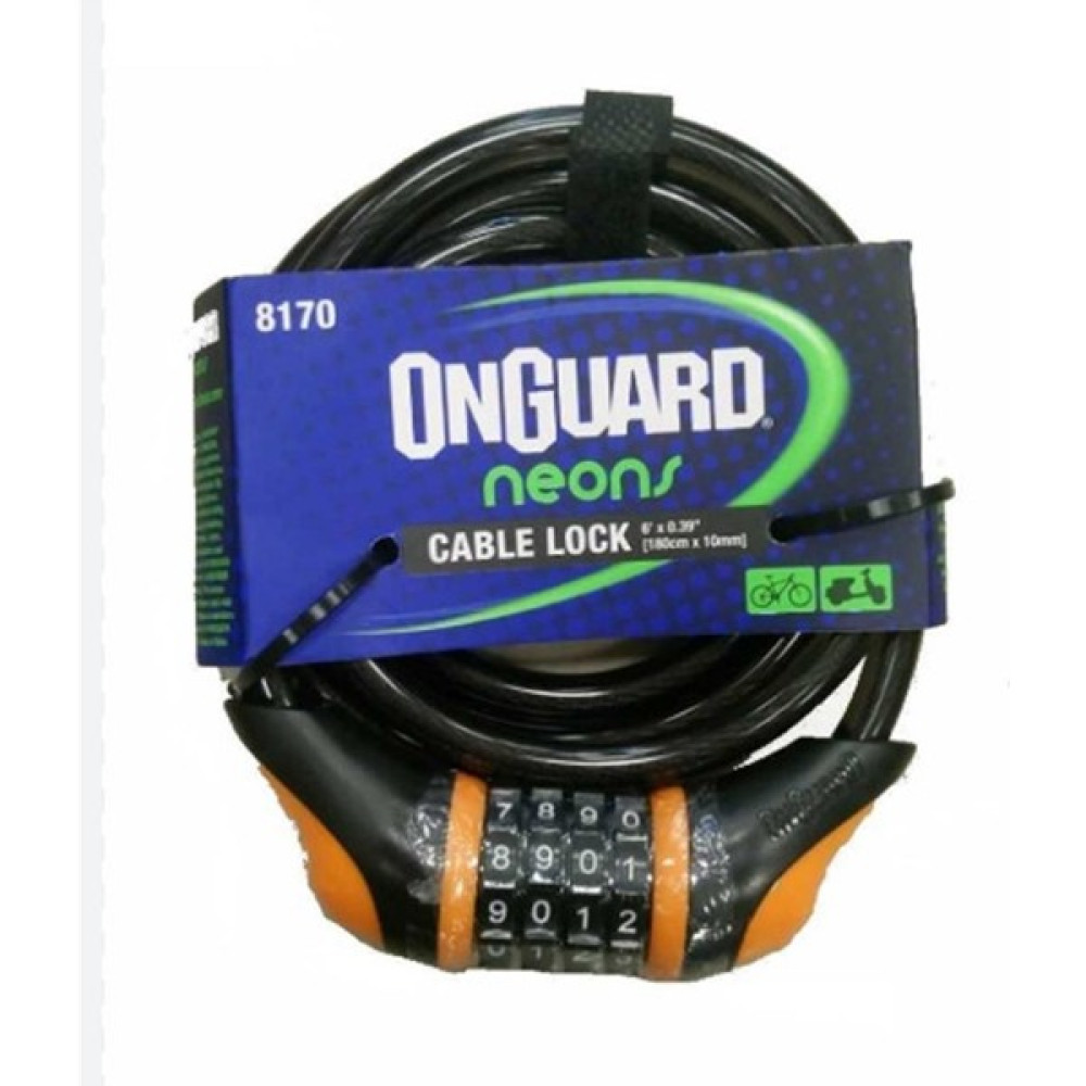 Onguard Şifreli Kilit 8170 Neon Combo 180*10MM - Turuncu - Siyah - Turuncu - 180 x 10 mm Oto Boyaları Fiyatı