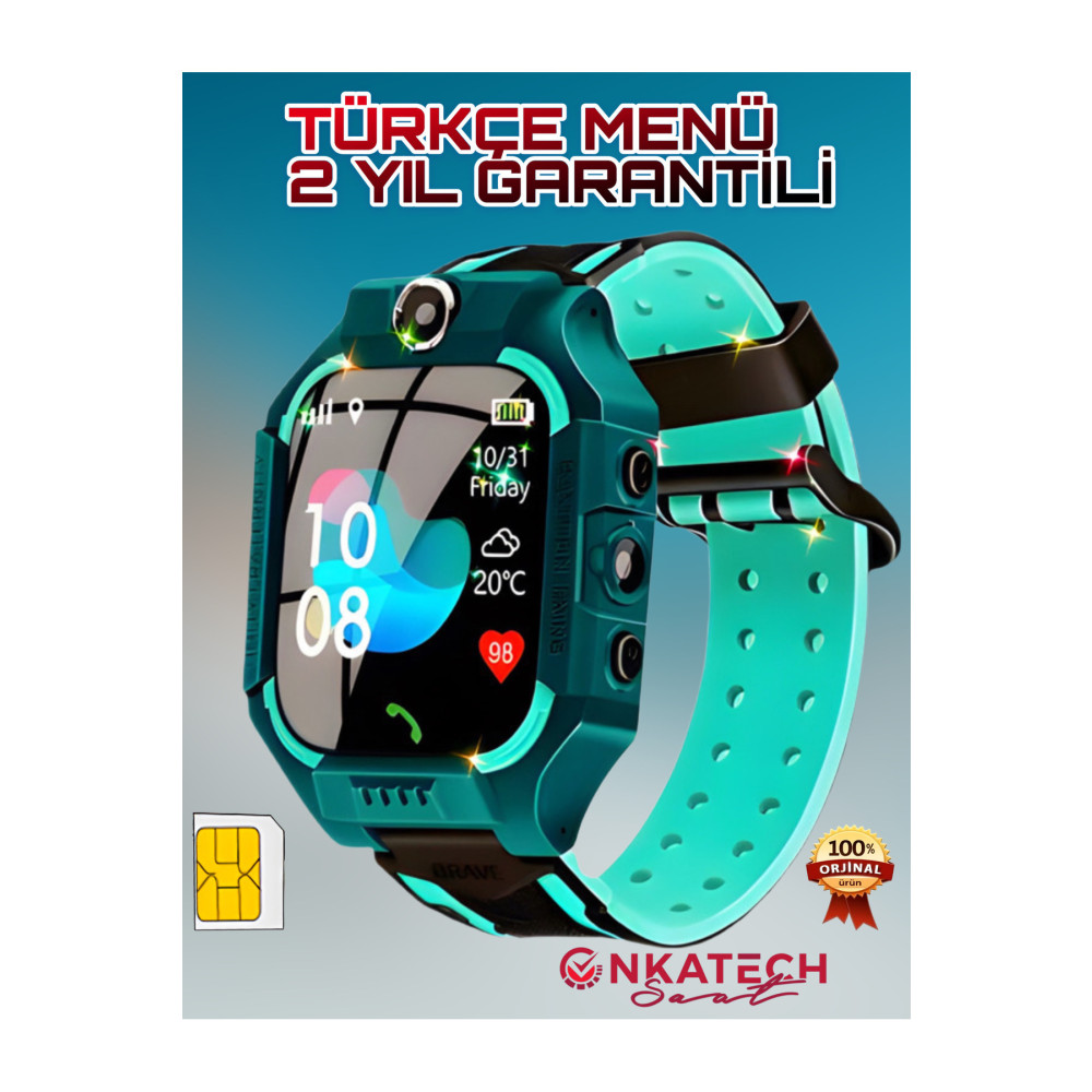 Onkatech Sim Kartlı Konum Takibi Ve Ortam Dinleme Özellikli Akıllı Çocuk Saati Btk Kayıtlı Akıllı Çocuk Saati Fiyatı