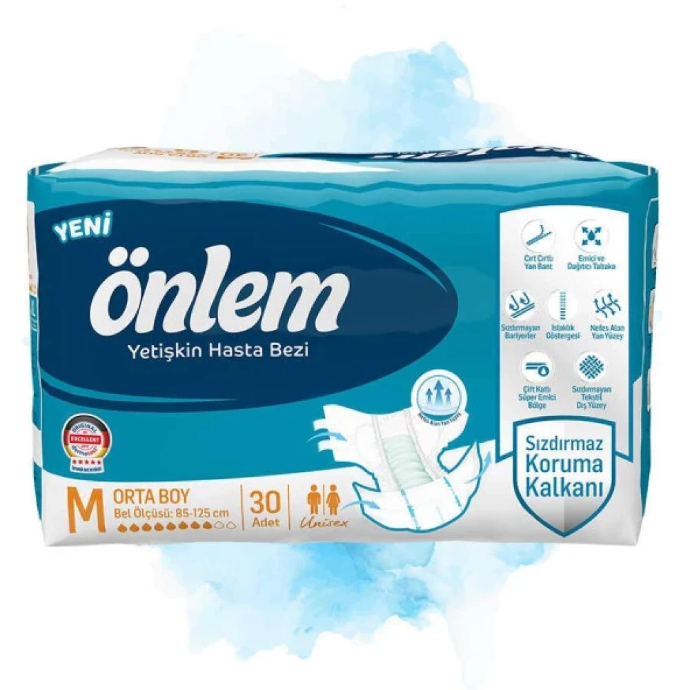 Onlem 30 Adet Medium Yetiskin Hasta Bezi Hasta Bezleri ve Temizliği Fiyatı