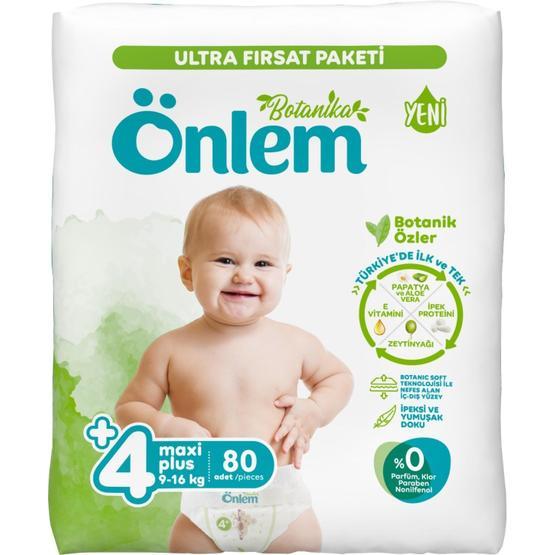 Önlem Beden:4+ 9-16 kg Maxi Plus 80 Adet Botanika Ultra Fırsat Bebek Bezi Bebek Bezi Fiyatı