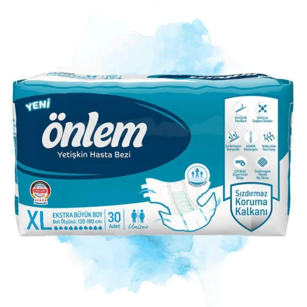 Onlem Belbantli Tekstil Yuzey Ekstra Buyuk Boy (Xl) 30'Lu Hasta Bezi Hasta Bezleri ve Temizliği Fiyatı