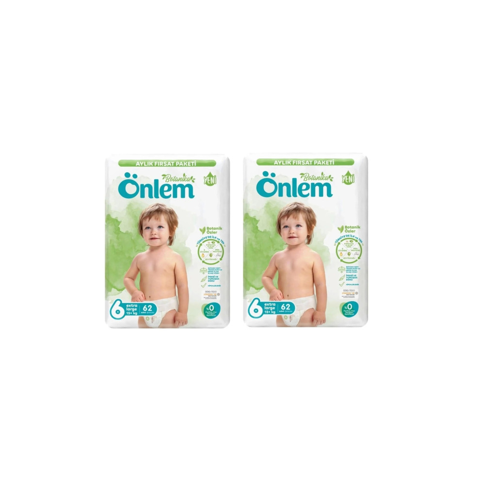 ÖNLEM Botanika 6 Extra Large 15+ Kg 62 Adet X 2 Adet Bebek Bezi Fiyatı