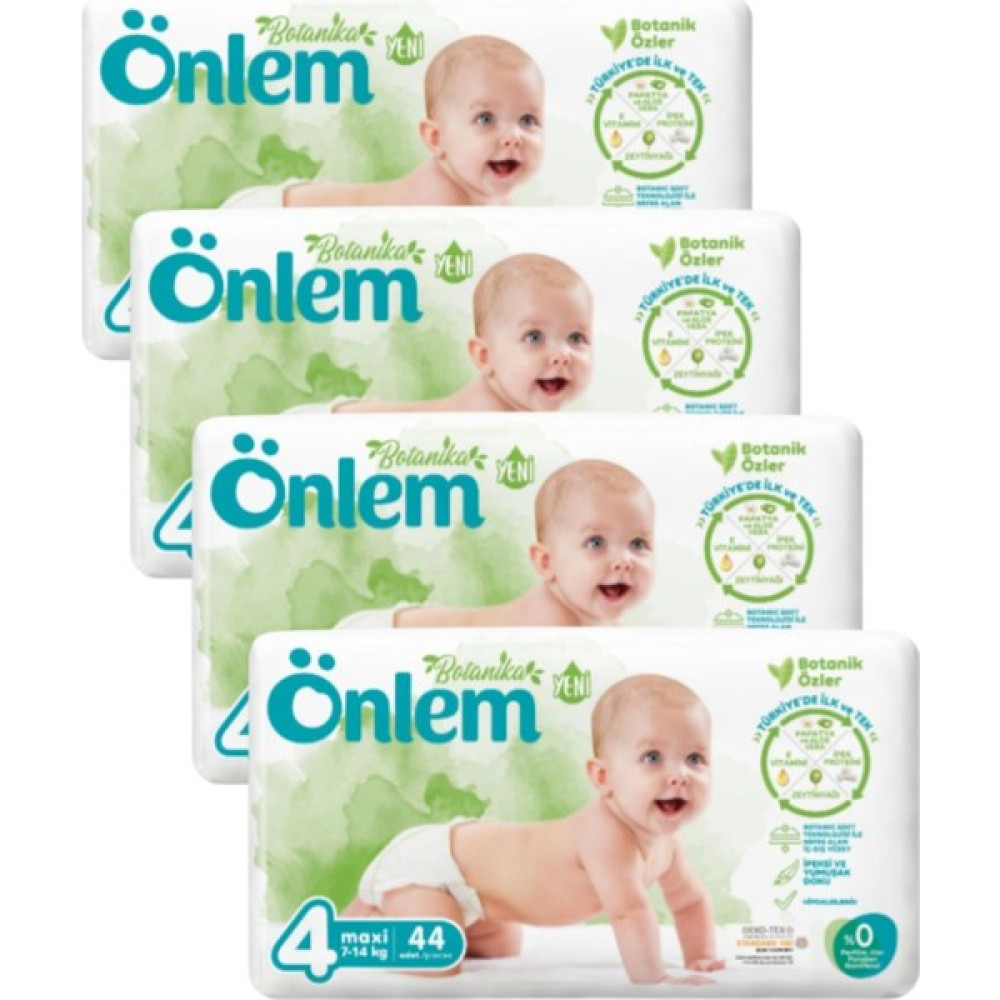 Önlem Botanika Bebek Bezi Maxi 7-14 kg 4 Beden 4 x 44 Adet Bebek Bezi Fiyatı