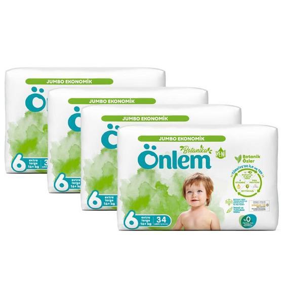 Önlem Botanika No:6 Extra Large 136 Adet Bebek Bezi