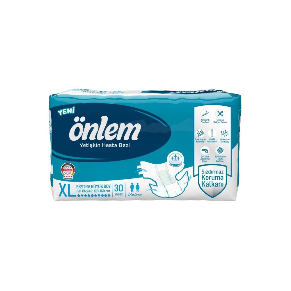 ÖNLEM Hasta Bezi Bel Bantlı Tekstil Yüzey Xl Ekstra Büyük (30 ADET) Hasta Bezleri ve Temizliği Fiyatı
