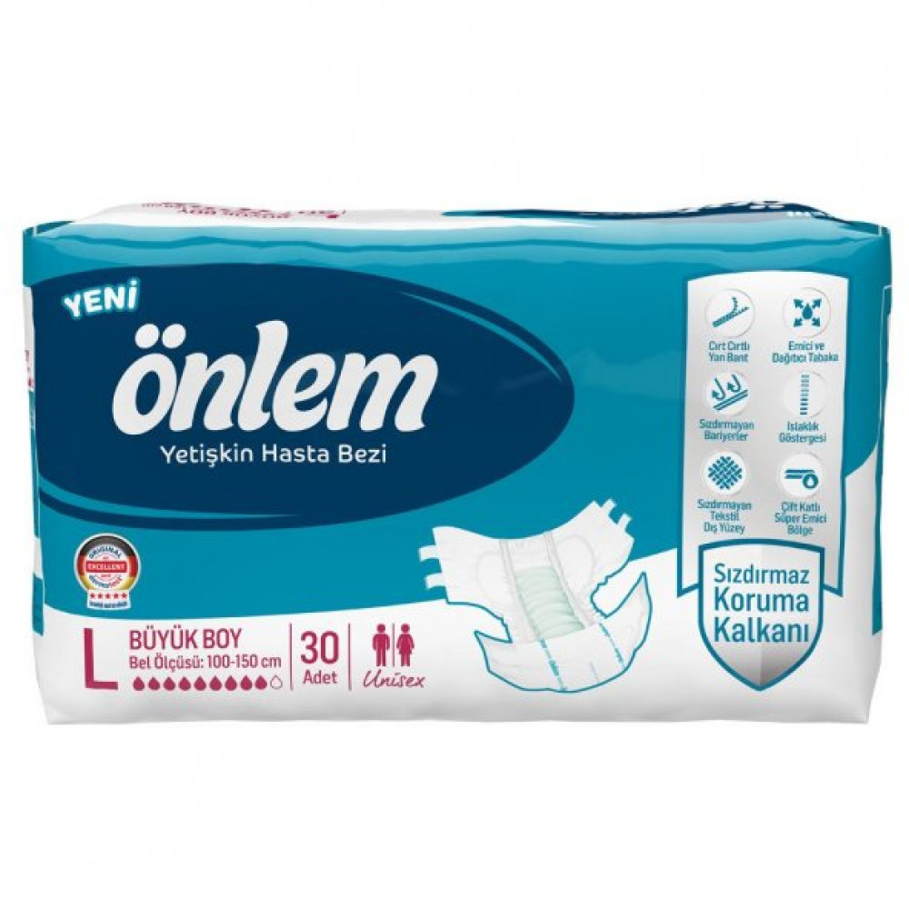 Onlem Hasta Bezi Eko 100-150 Cm Large 30 Lu Hasta Bezleri ve Temizliği Fiyatı
