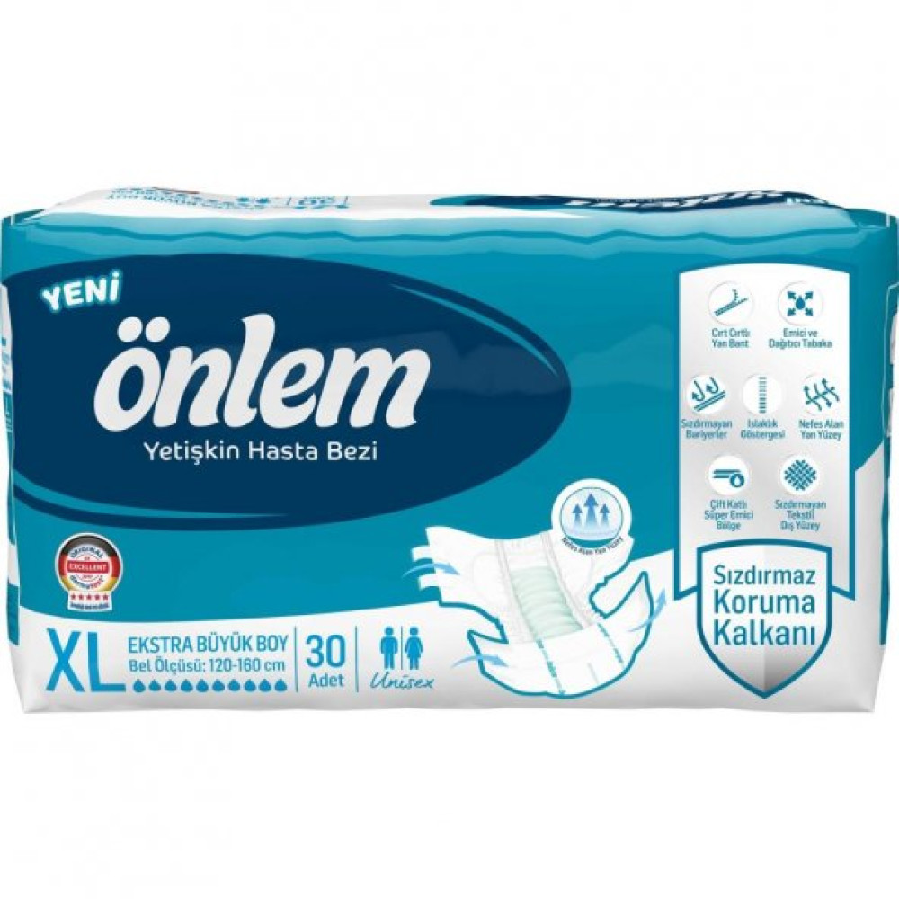 Onlem Xlarge Yetiskin Hasta Bezi - 30 Adet Hasta Bezleri ve Temizliği Fiyatı