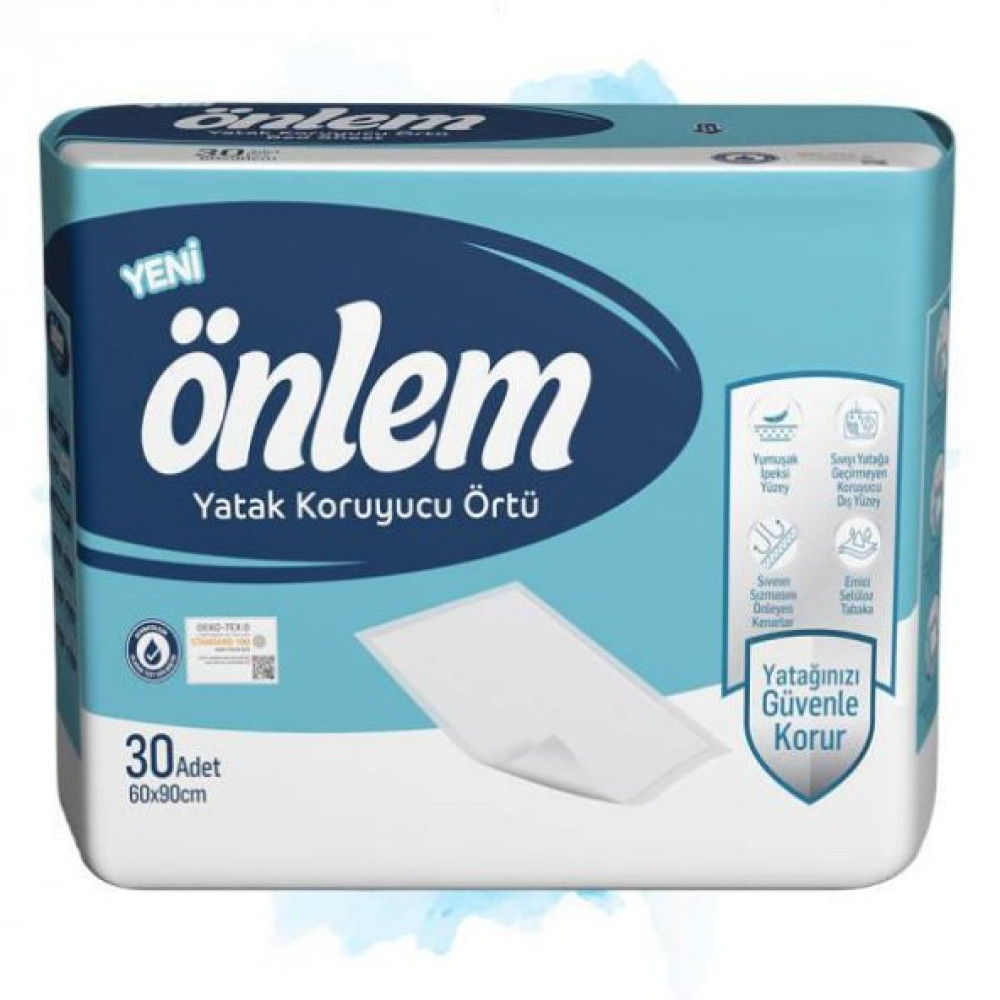 Onlem Yatak Koruyucu Ortu 60X90 Cm 30 Lu Hasta Bezleri ve Temizliği Fiyatı