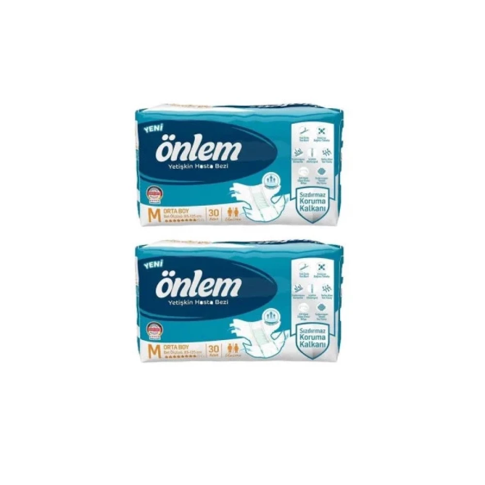 Onlem Yetiskin Orta Boy Medium 2X30 Adet Hasta Bezi Hasta Bezleri ve Temizliği Fiyatı