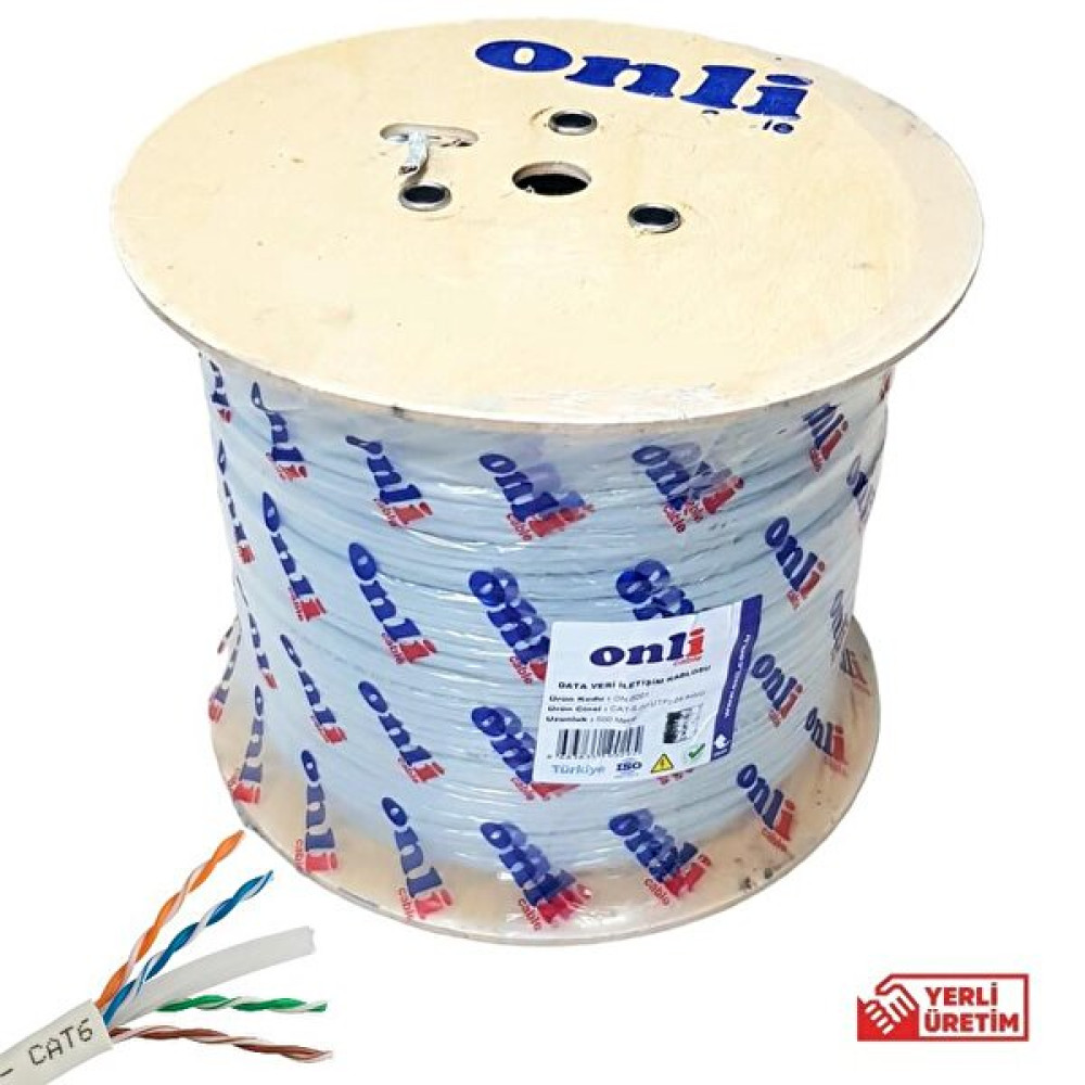 Onli 24Awg Cat6 500 M Gri Network Kablosu Ağ / Network Kablosu Fiyatı