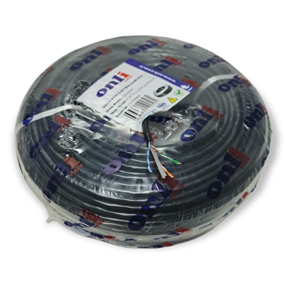 Onli 24Awg Dış Ortam 100 M Siyah Cat6 Kablo Ağ / Network Kablosu Fiyatı