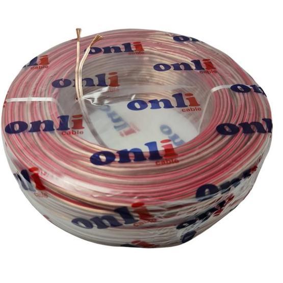Onli 2x2.50 mm 100 m Şeffaf Hoparlör Kablosu Ses Kablosu Fiyatı