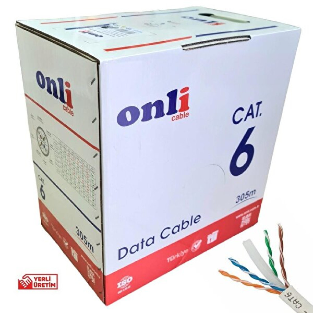 Onli Cat6A 23Awg UTP 305 M Gri Network Kablosu Ağ / Network Kablosu Fiyatı