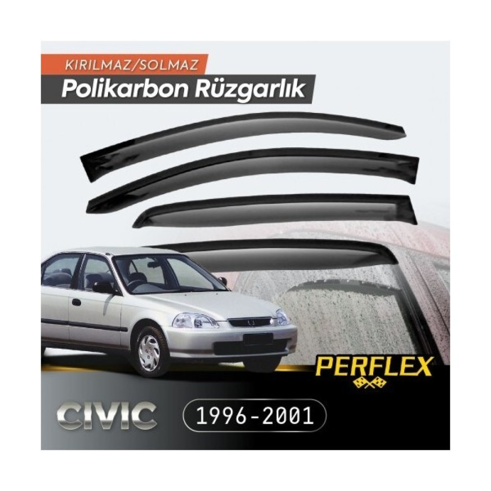 Online Honda Civic 1996-2001 Cam Rüzgarlığı V2 Mugen Oto Rüzgarlıkları Fiyatı