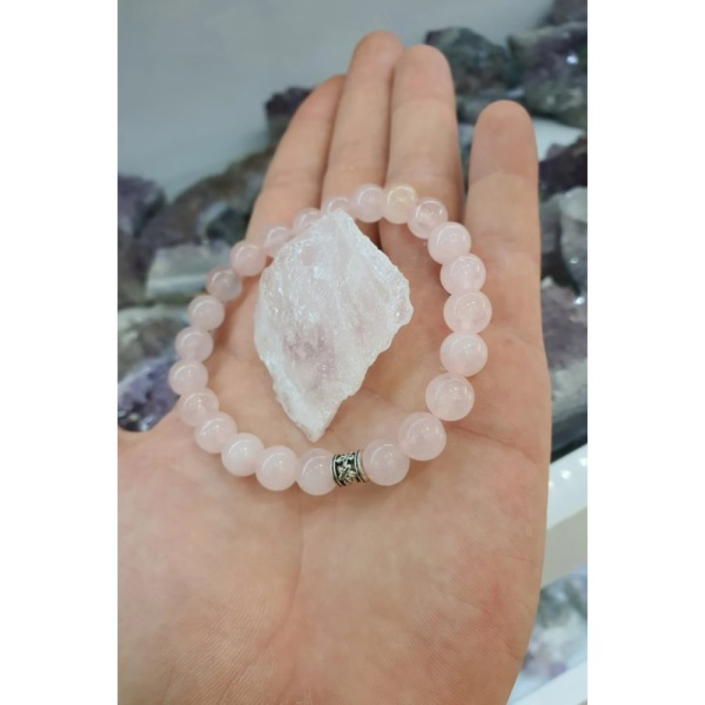 Online Kordon Pembe Kuvars Doğal Taş 8mm Oval Kesim Kadın Bileklik Taş - Açık Pembe Saat ve Bileklik Aksesuarı Fiyatı
