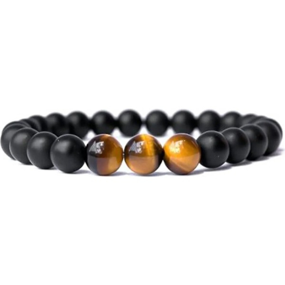 Online Kordon Siyah Parlak 8mm Onyx Bileklik Üç Adet Kahve Kaplan Gözü Taşlı Erkek Bilekliği Saat ve Bileklik Aksesuarı Fiyatı