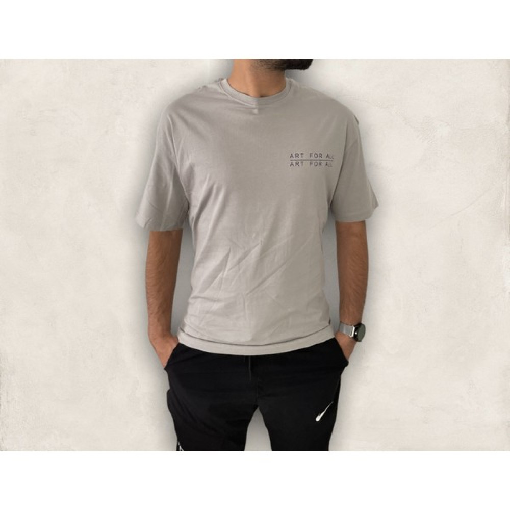 Online Master Shopping Oversize Gri Çiçek Baskılı T-Shirt Erkek T-shirt Fiyatı