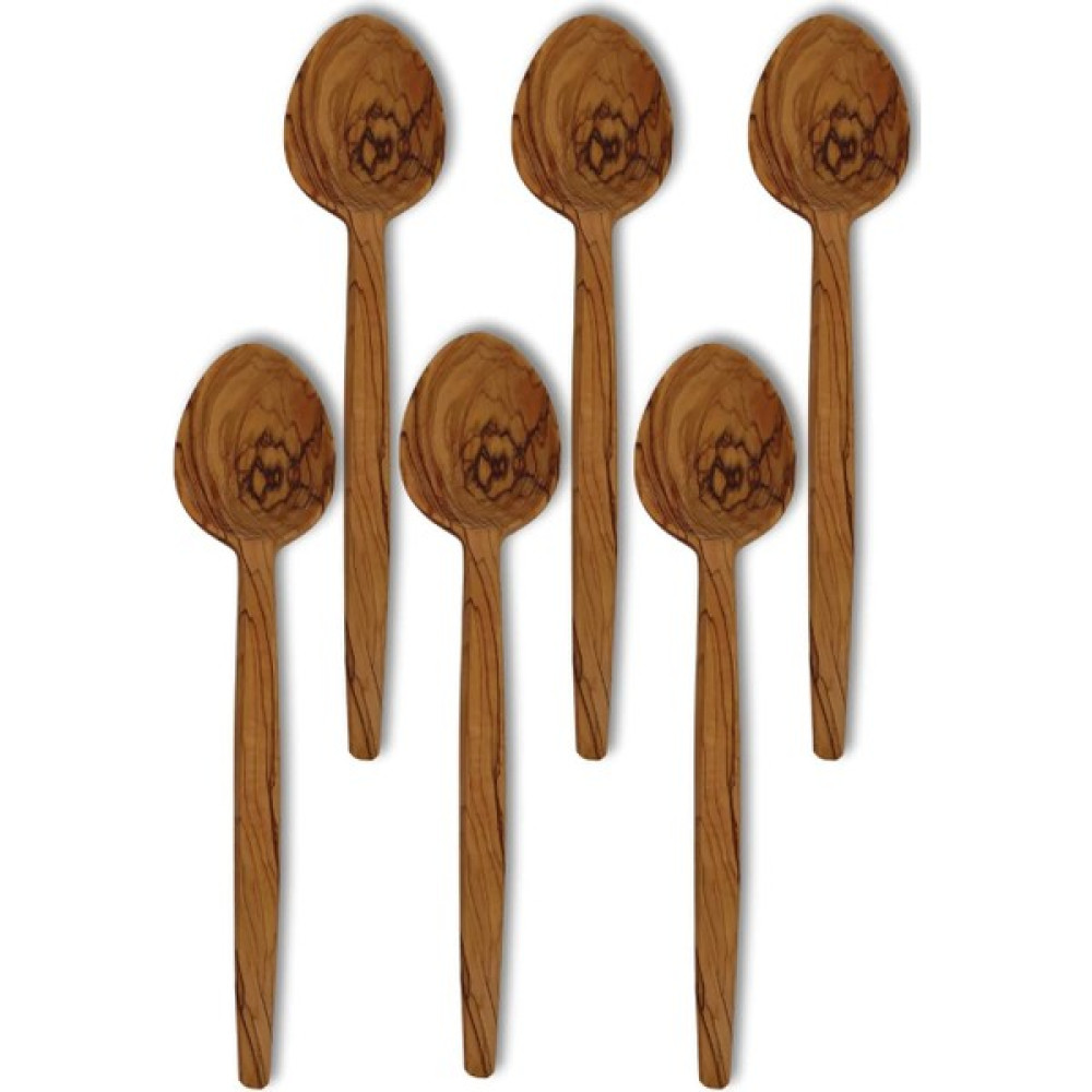 Online Pazar Tahta Kaşık Yemek Kaşığı 6'lı Set Ahşap Kaşık Set Zeytin Ağacı Yemek Takımı Mutfak Gereçleri 29 cm Çatal / Kaşık / Bıçak Takımları Fiyatı