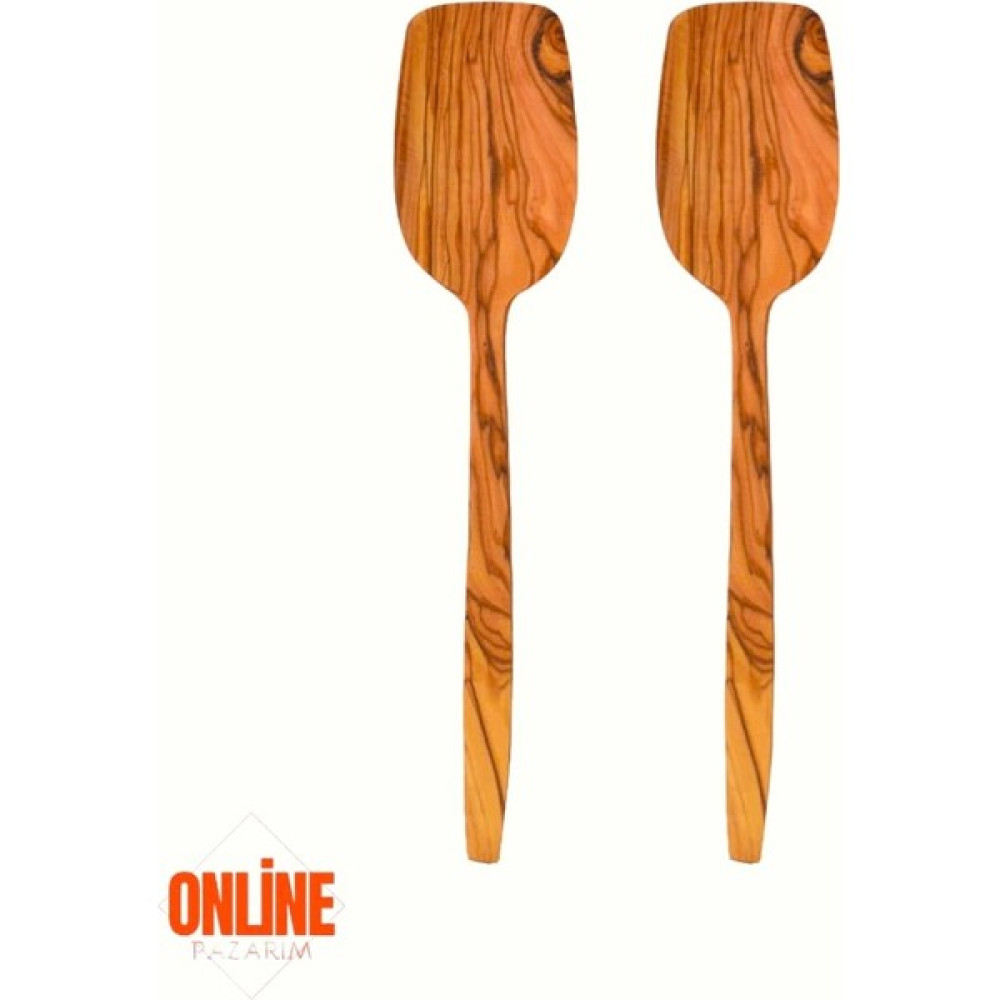 Online Pazar Tahta Spatula Yemek Servis Spatula Ahşap Sunum 2'li Set Zeytin Ağacı Mutfak Gereçleri - 2 Adet Mutfak Gereçleri Fiyatı