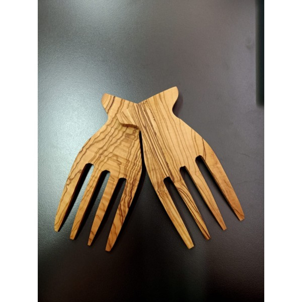 Online Pazar Zeytin Ağacı El Yapımı Tahta Salata Servis Çatalı Salata Eli 2 Li Set 15X8 cm - Ahşap Çatal / Kaşık / Bıçak Takımları Fiyatı