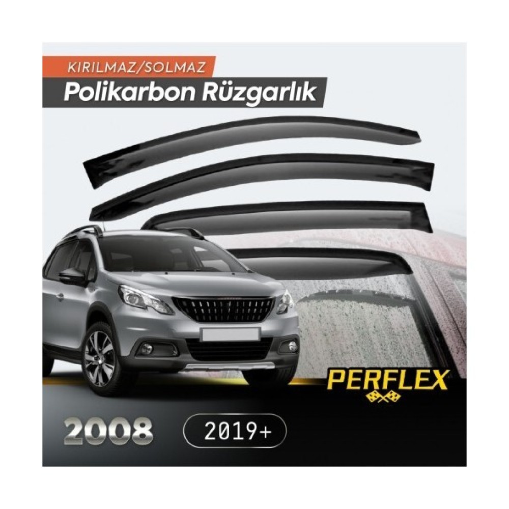 Online Peugeot 2008 2019+ Cam Rüzgarlığı V2 Oto Rüzgarlıkları Fiyatı