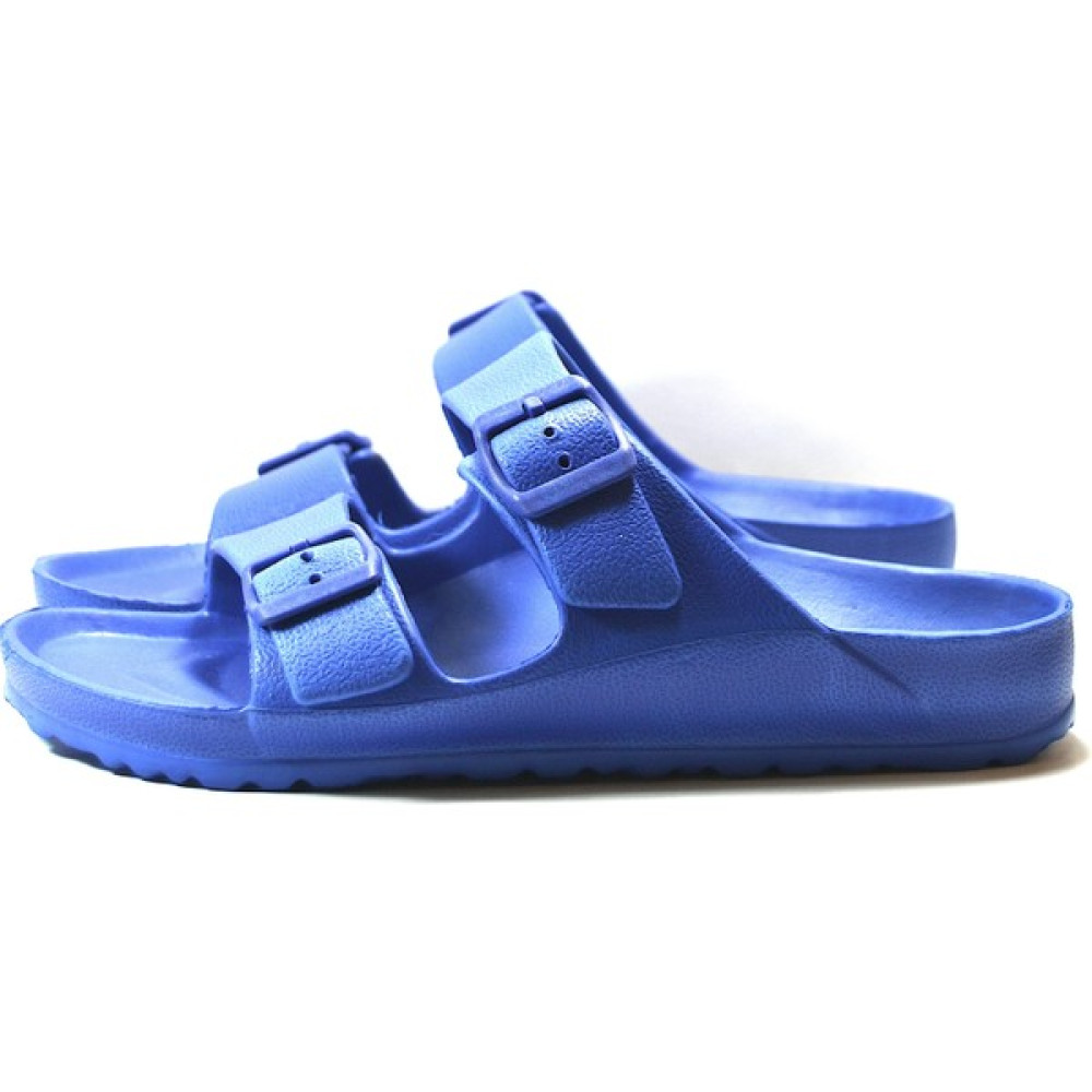 Onlo Ayakkabı SL.0012 Mavi Çift Tokalı Hafif Taban Unisex Terlik Kadın Terlikleri ve Sandaletleri Fiyatı