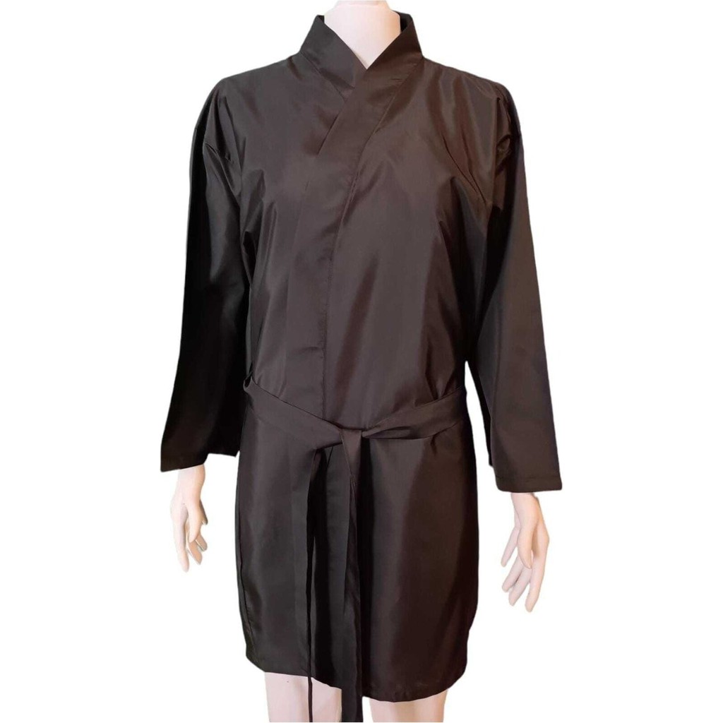 Önlük Sepeti Kimono Modeli Trend Kimono Kuaför Önlük Çeşitleri Boya Tutmaz Önlük - Siyah Mutfak Önlüğü Fiyatı