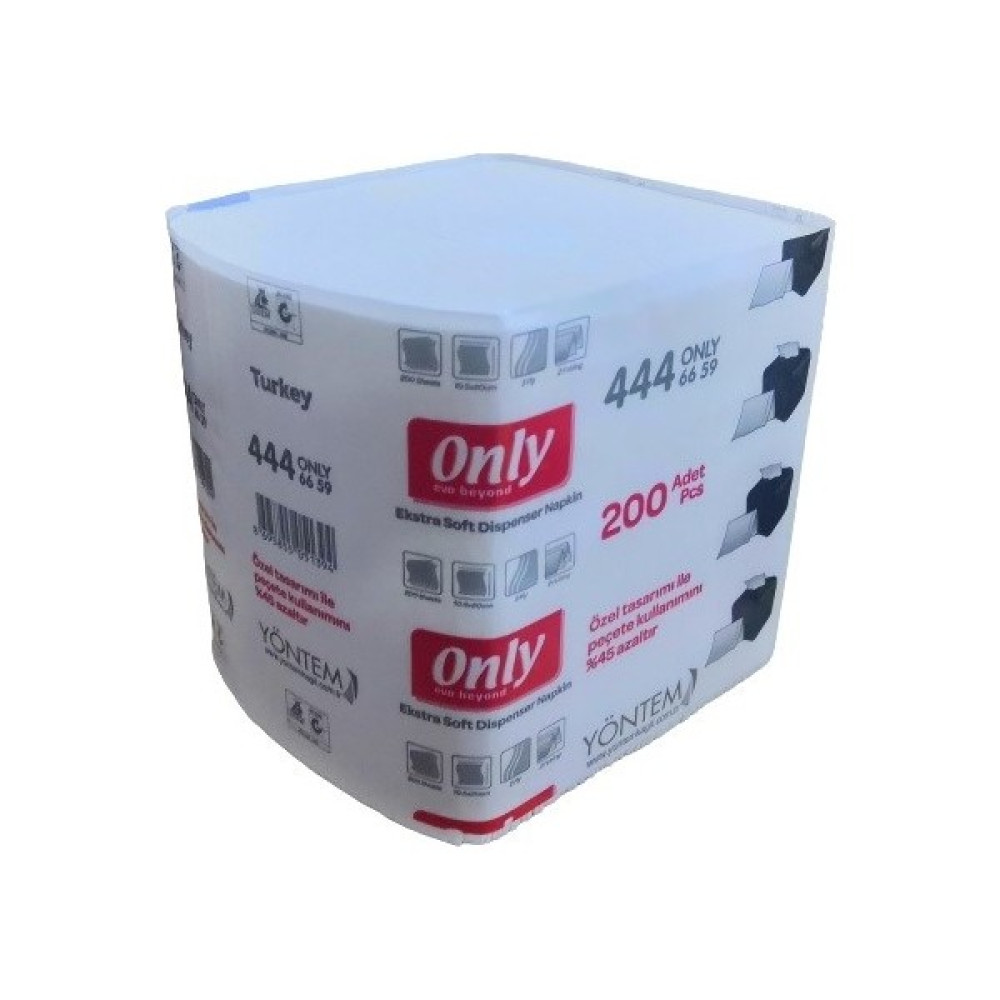 Only Evo Beyond Üstten Çekmeli Dispenser Peçete 10.5 x 20 cm 200 Yaprak 18 Paket 3600'LÜ Peçete Fiyatı