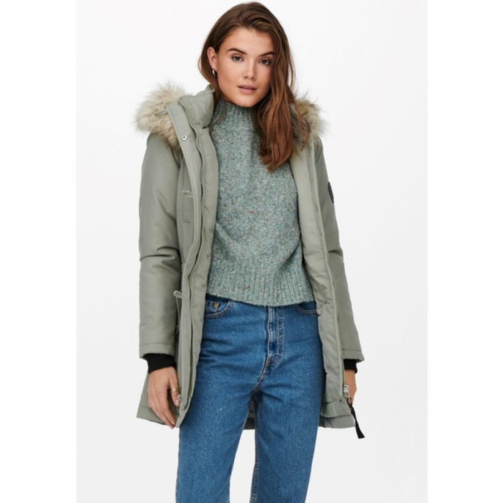 Only Kadın Onliris Kapüşonlu Parka 15213755 Yeşil Kadın Kaban Fiyatı