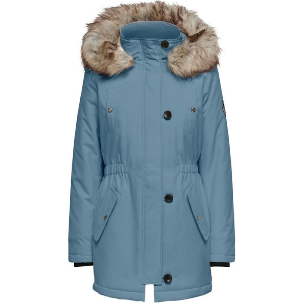 Only Kapüşonlu Mavi Kadın Parka 15304625 Kadın Kaban Fiyatı