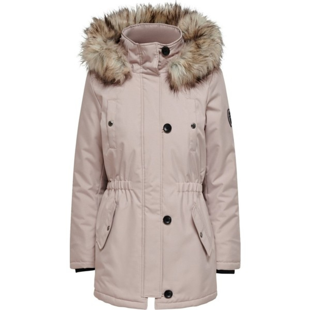 Only Kapüşonlu Pudra Kadın Parka 15304625 Kadın Kaban Fiyatı