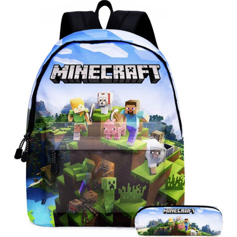 Only Ly Minecraft Desenli Okul Çantası ve Kalem Kutusu Çok Renkli (Yurt Dışından) Okul Çantası Fiyatı