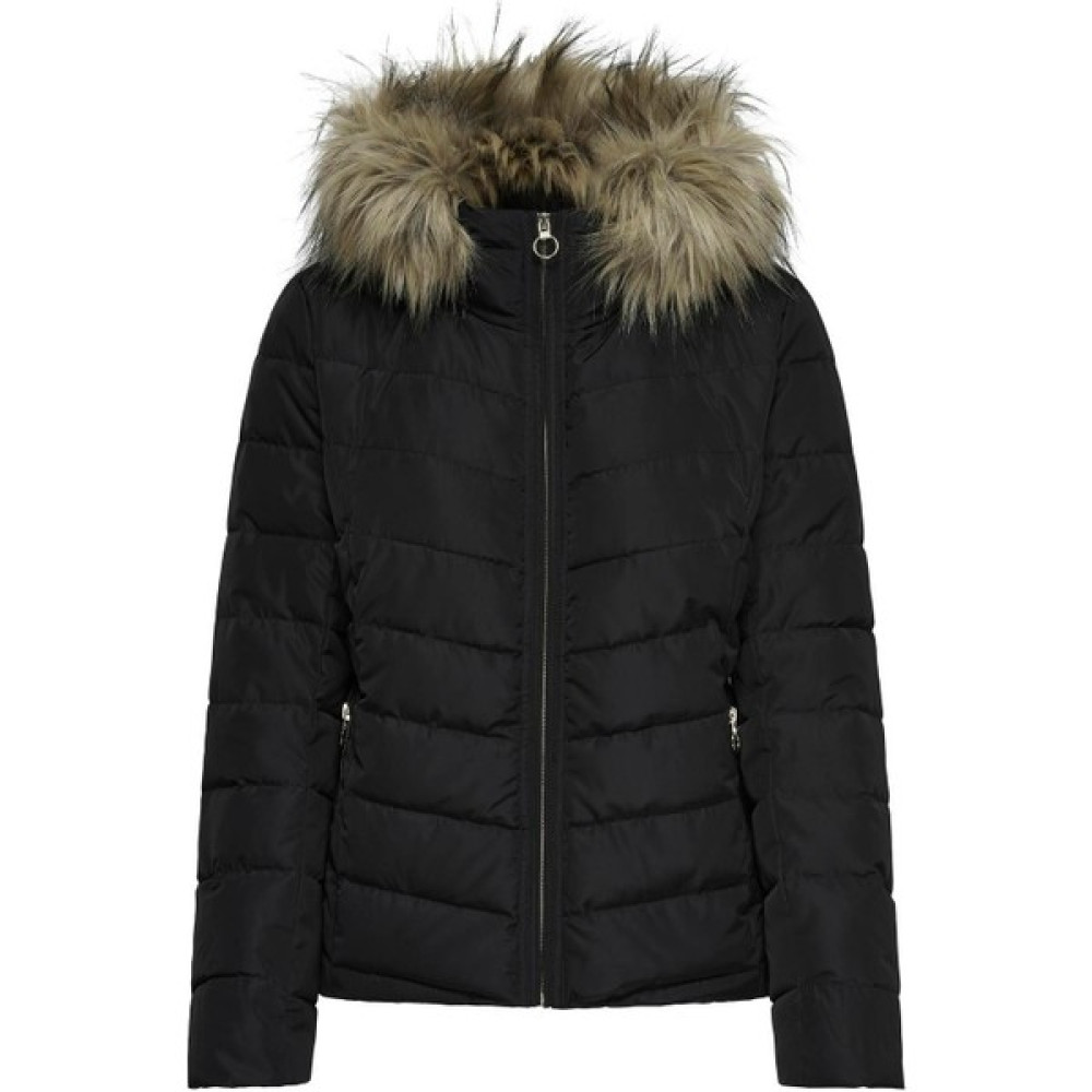 Only Siyah Kadın Mont Onlellan Quılted Hood Jacket cc Otw Bayan Mont Fiyatı