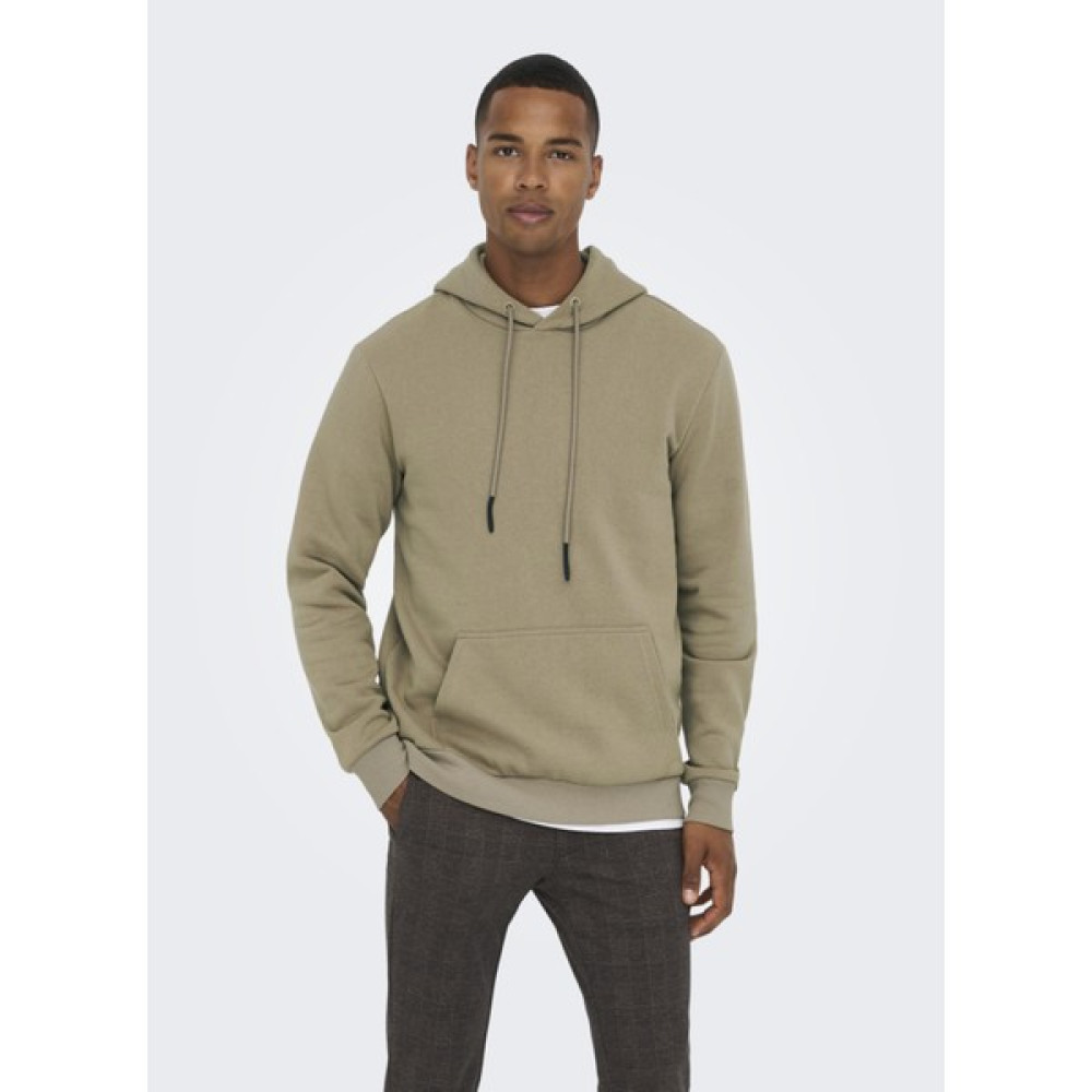 Only & Sons Açik Kahve Erkek Sweat Shirt Onsceres Hoodie Sweat Noos Erkek Sweatshirt Fiyatı