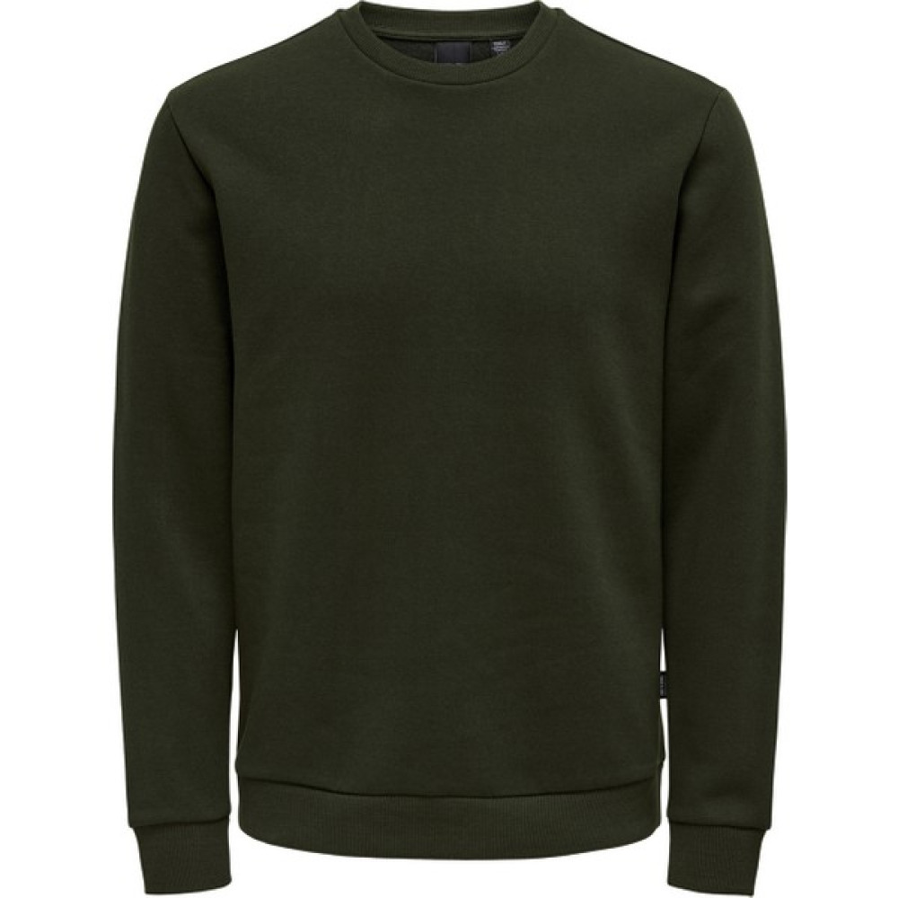 Only & Sons Bisiklet Yaka Koyu Gri Erkek Sweatshirt 22018683_ONSCERES Crew Neck Noos T-Shirt & Sweatshirt (Outdoor) Fiyatı