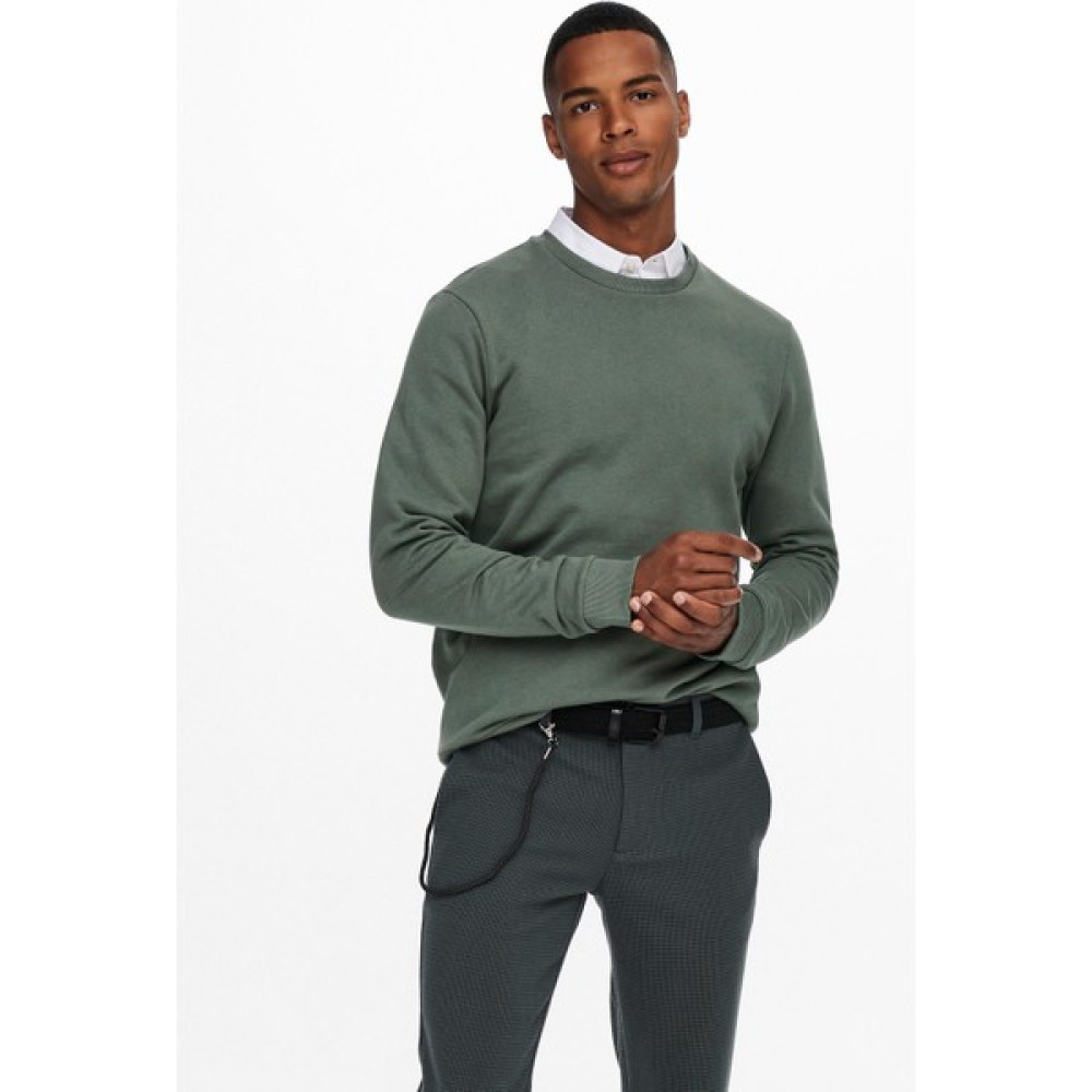 Only & Sons Ceres Life Crew Neck Noos Erkek Yeşil Sweatshirt 22018683-21 Erkek Sweatshirt Fiyatı