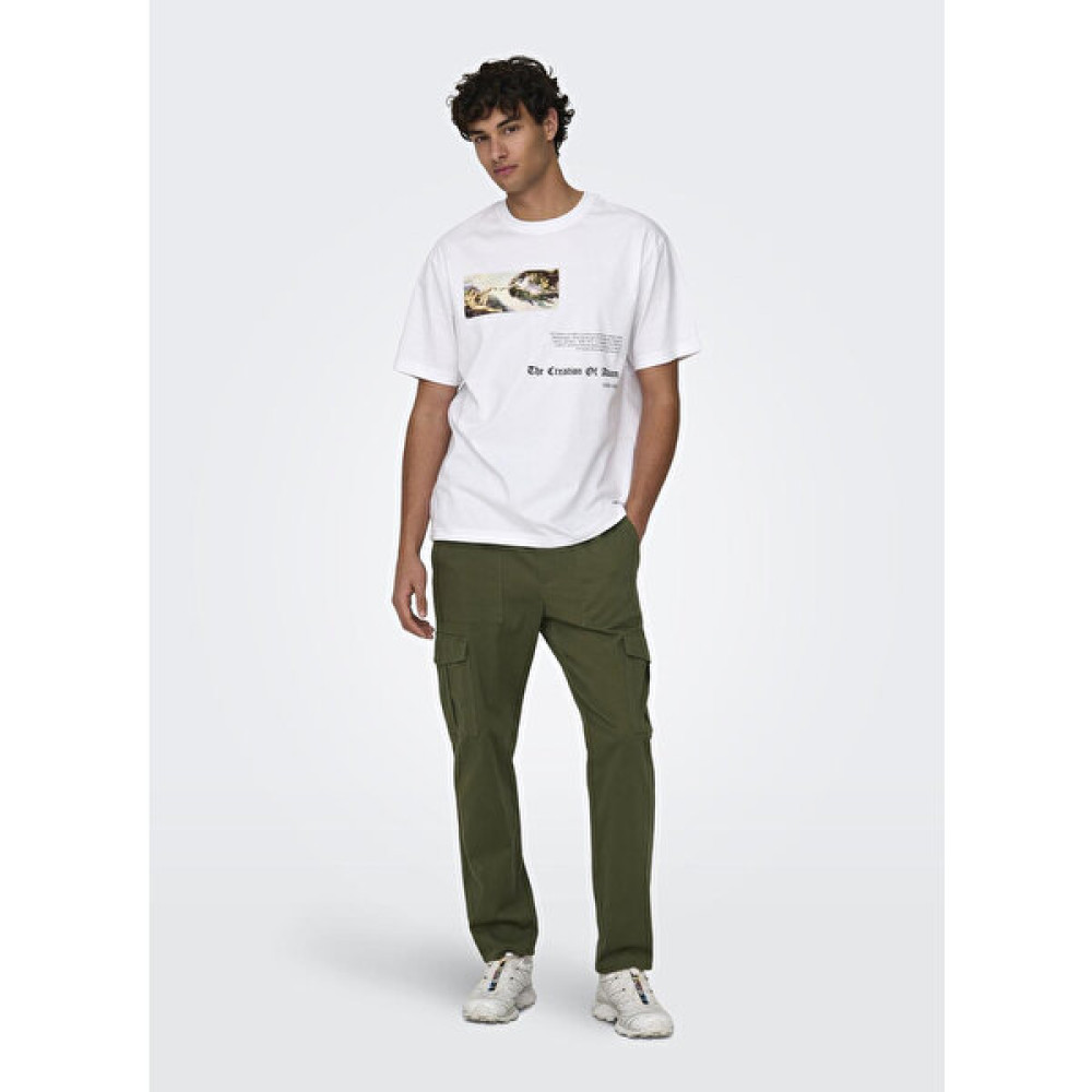 Only & Sons Dar Paça Haki Erkek Kargo Pantolon Onsluc Cargo Tap 0121 Pant Erkek Pantolon Fiyatı