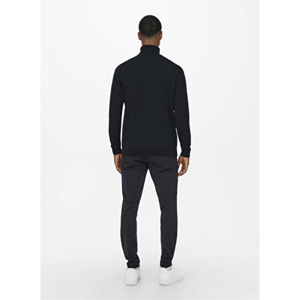 Only & Sons Dik Yaka Normal Düz Lacivert Erkek Kazak 22014750_ONSALEX 12 Roll Neck Knıt Erkek Kazak & Süveter & Triko Fiyatı
