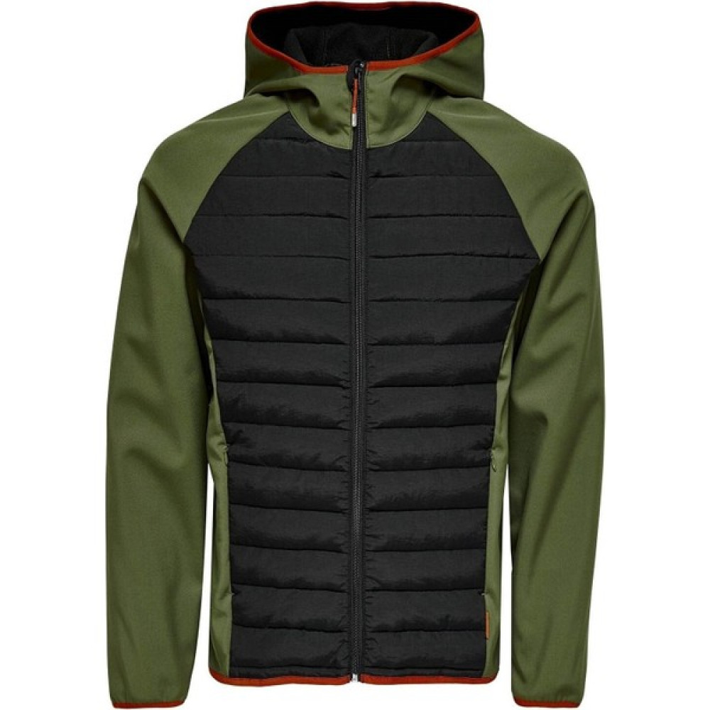 Only & Sons Erkek Mont Siyah-Yeşil 22020944 Onsandrew Softshell Jacket Otw Erkek Mont Fiyatı
